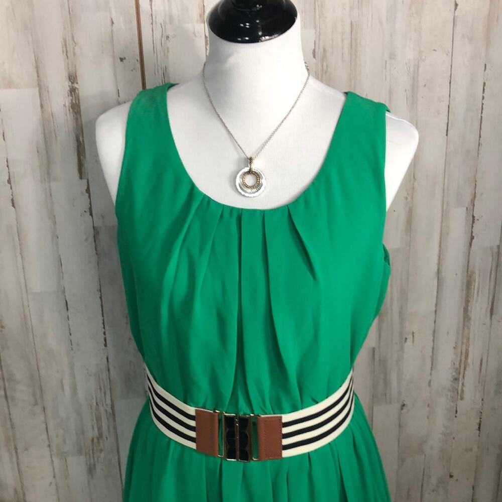 BCX Mini Dress in Green Size Large with Belt - Picture 2 of 9